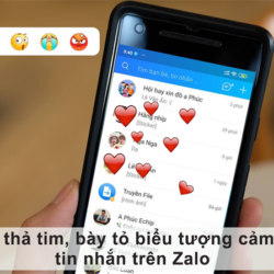 Cách thả tim, bày tỏ biểu tượng cảm xúc tin nhắn trên Zalo